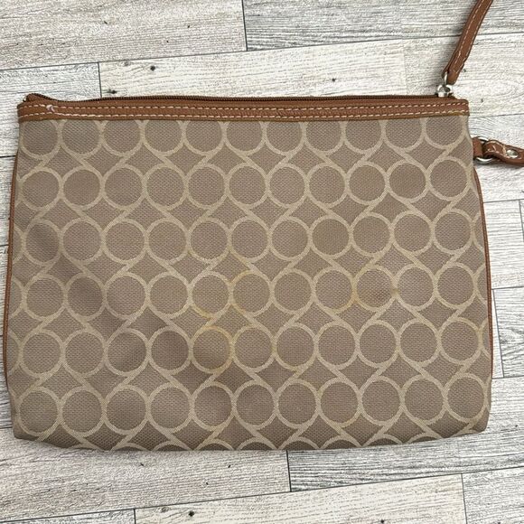 Nine West Large Canvas Wristlet - Picture 6 of 8